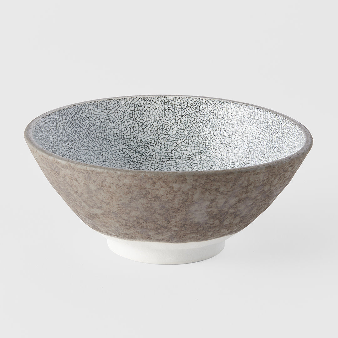 Crazed Grey Udon Bowl,20cm Made in Japan UK