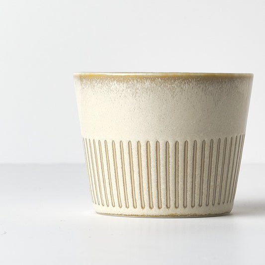Ridged Alabaster teacup  8.5cm