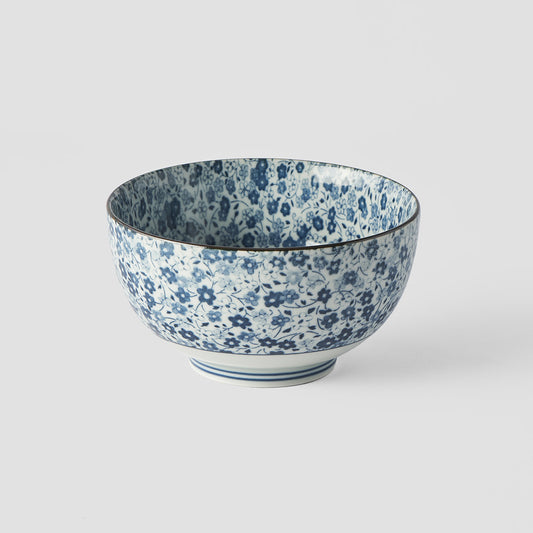 Blue Daisy medium U-shape bowl 13.5cm