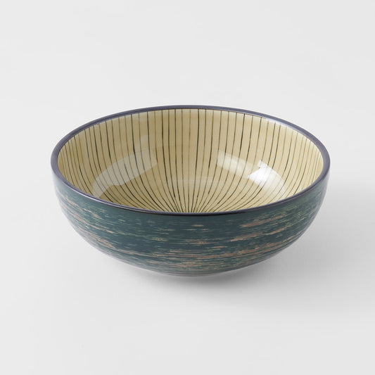 Dark Green Converging udon bowl 19.5cm