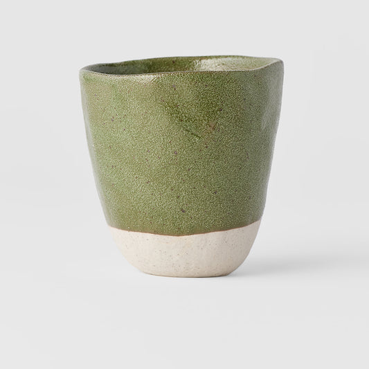 Lopsided mug moss green 9.5cm