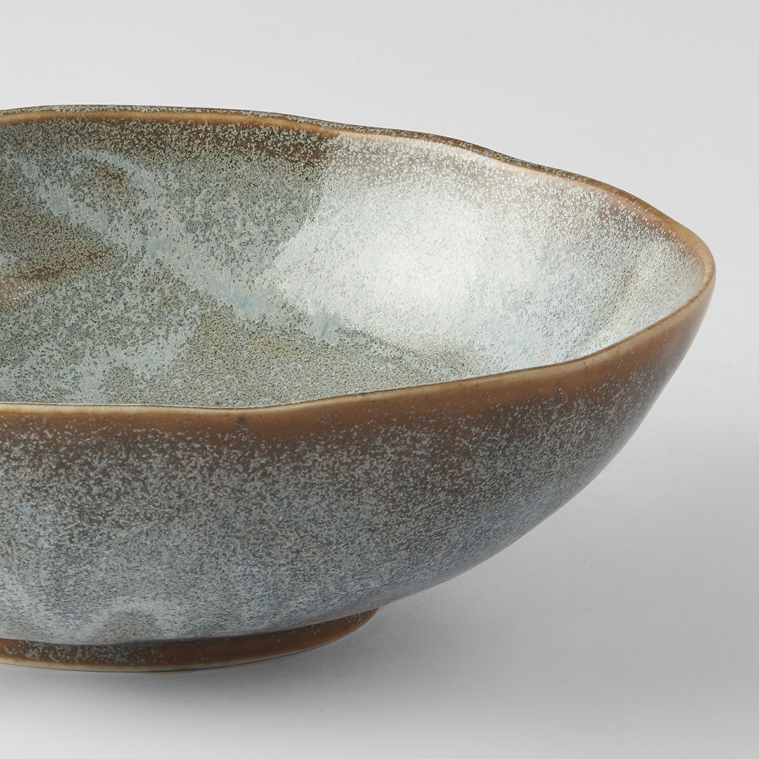 Steel Grey large oval bowl 19cm