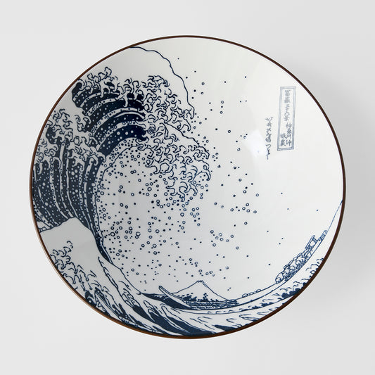 Great Wave Blue Ramen Bowl 24cm