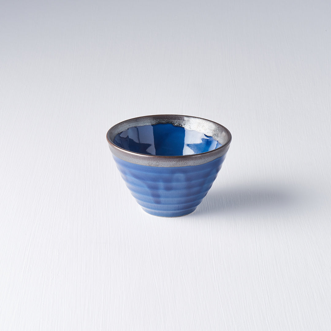 Indigo with metallic edge sencha tea cup 9cm
