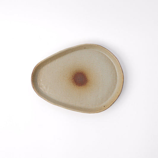 Arc Saucer Cashew Glaze 17cm