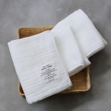 Shinto 2.5 ply gauze washcloth white - 30 x 33cm