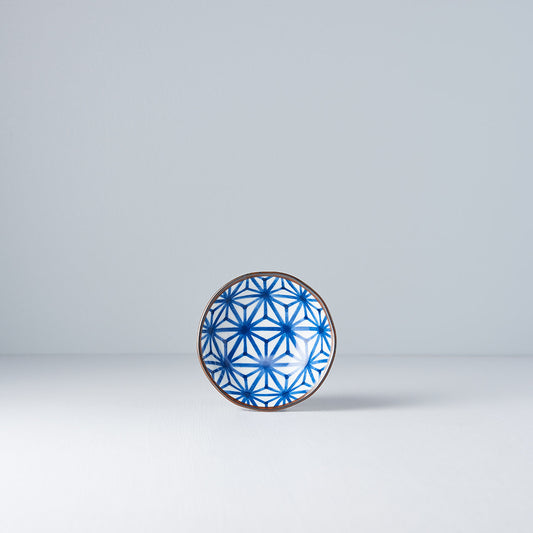 Indigo Starburst Ikat sauce dish 11cm