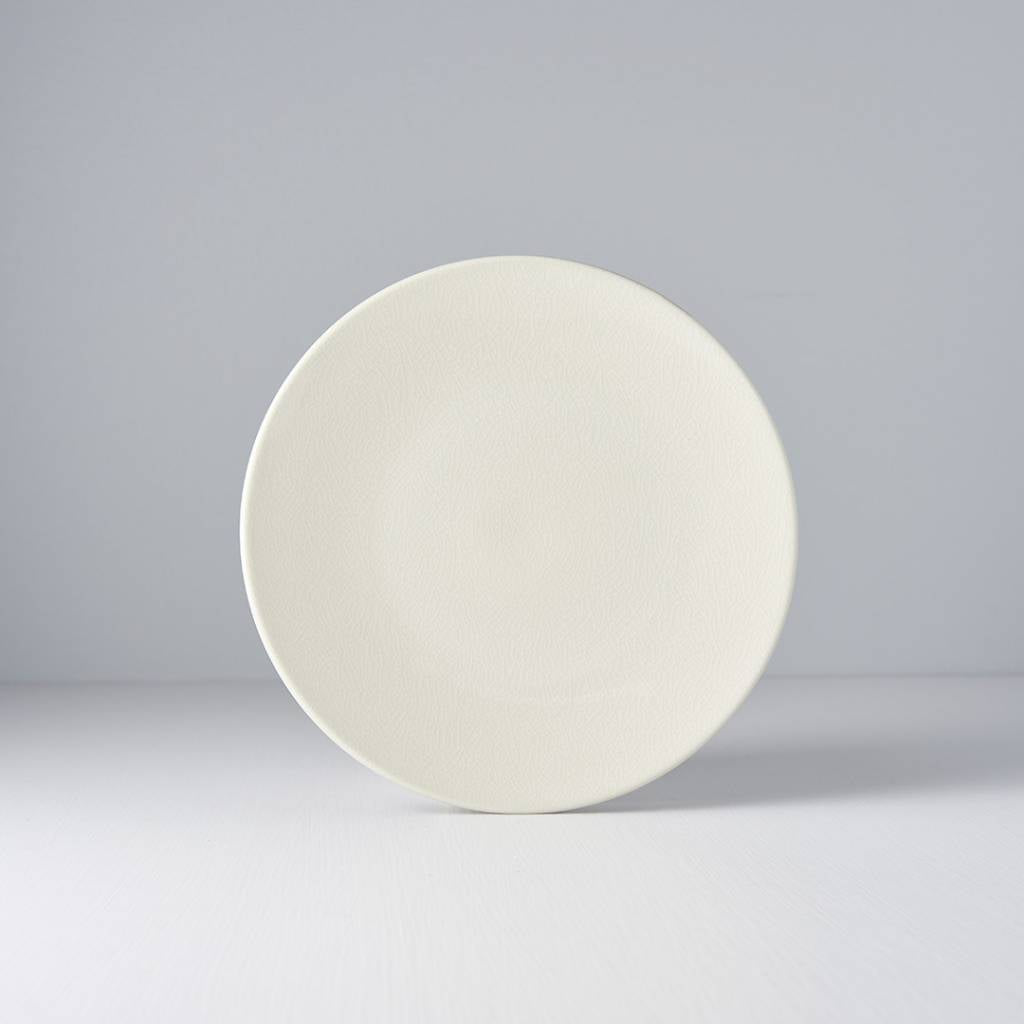 Ivory Crazed round plate 22cm