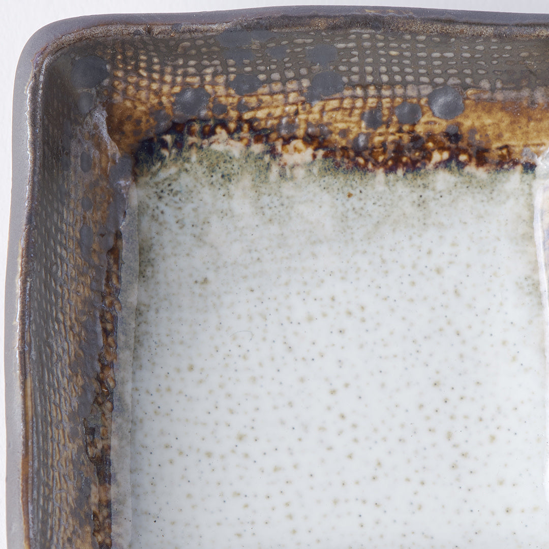 Akane Grey square sauce dish 7cm