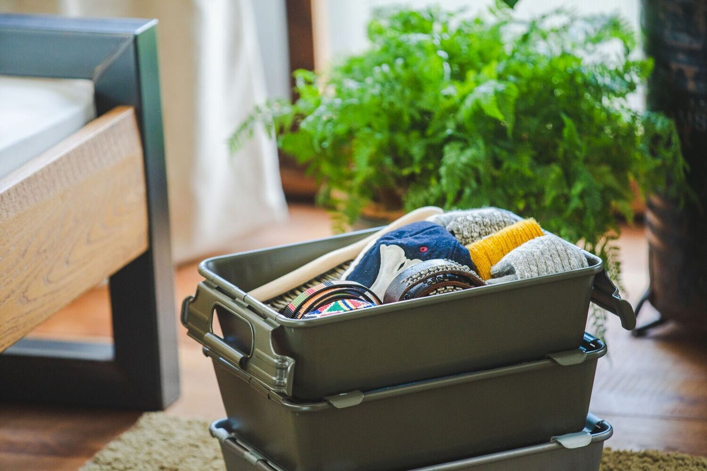 Toyo Steel Parts Box M-8 Moss Green