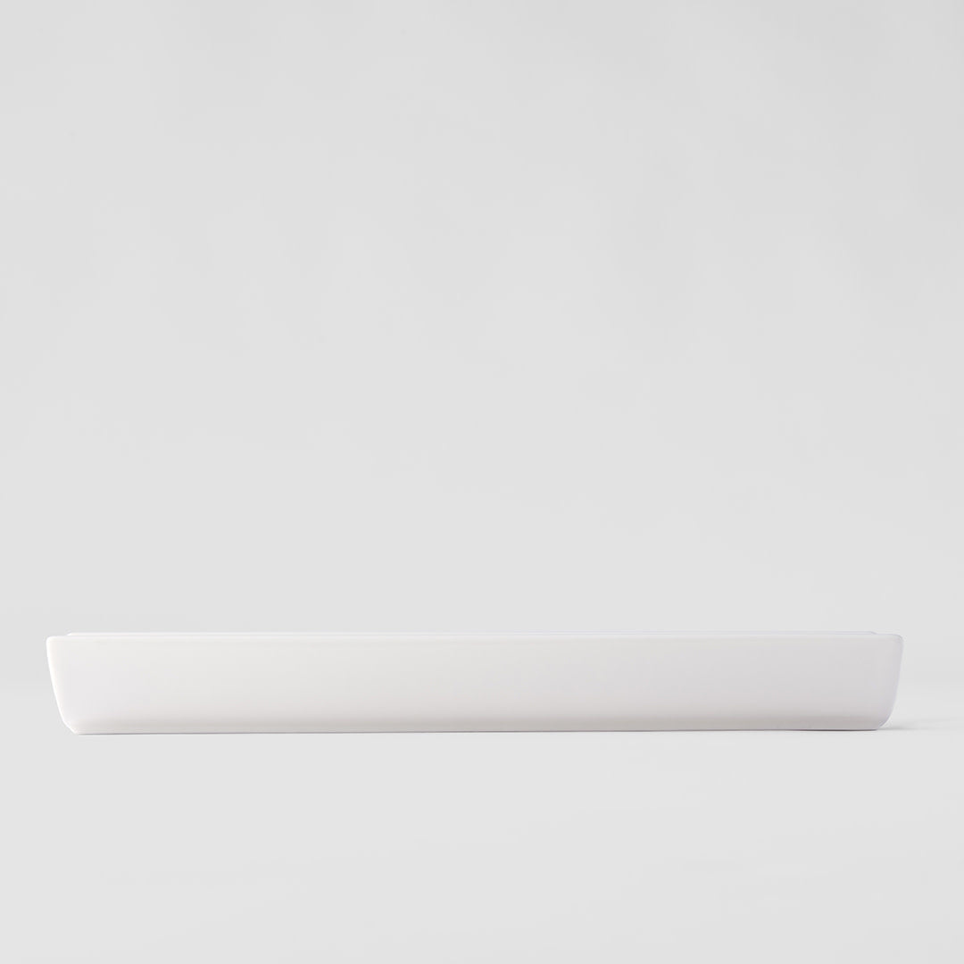 White ikebana half pipe 26cm