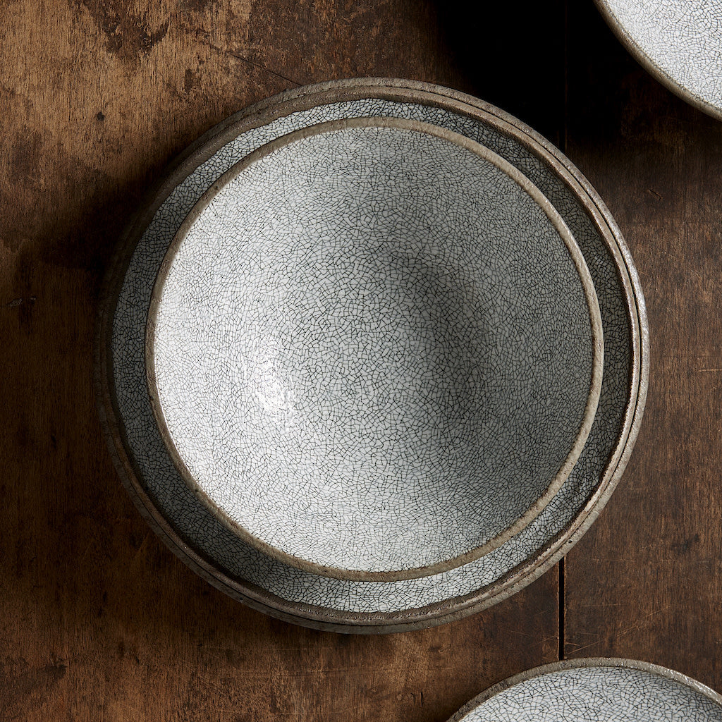 Crazed Grey Udon Bowl 20cm Made In Japan UK