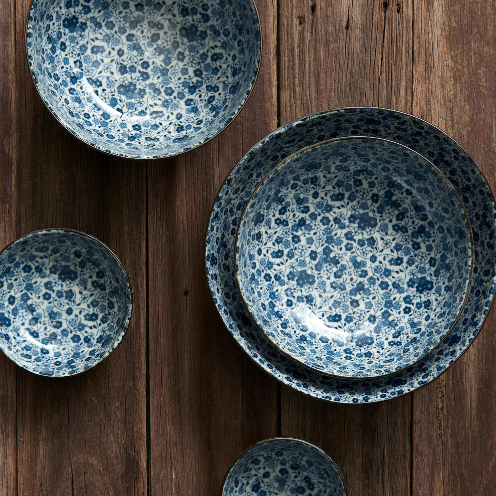 Blue Daisy medium U-shape bowl 13cm