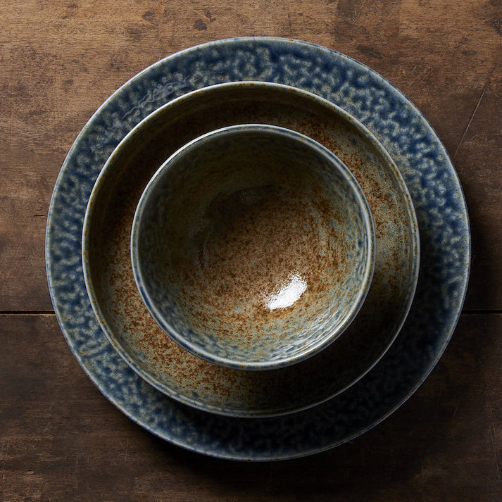 Earth & Sky Dark Glaze Thick Edge Bowl 17cm