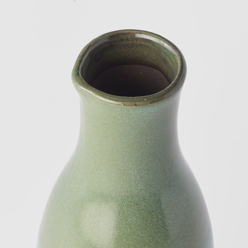 Sake jug natural green & lime 6cm