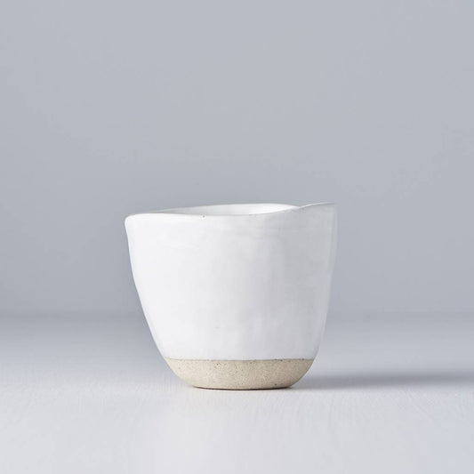 Lopsided mug white & bisque 7cm