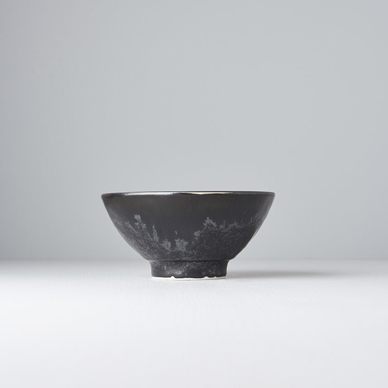 Matt W' Shiny Black Edge medium bowl 16cm