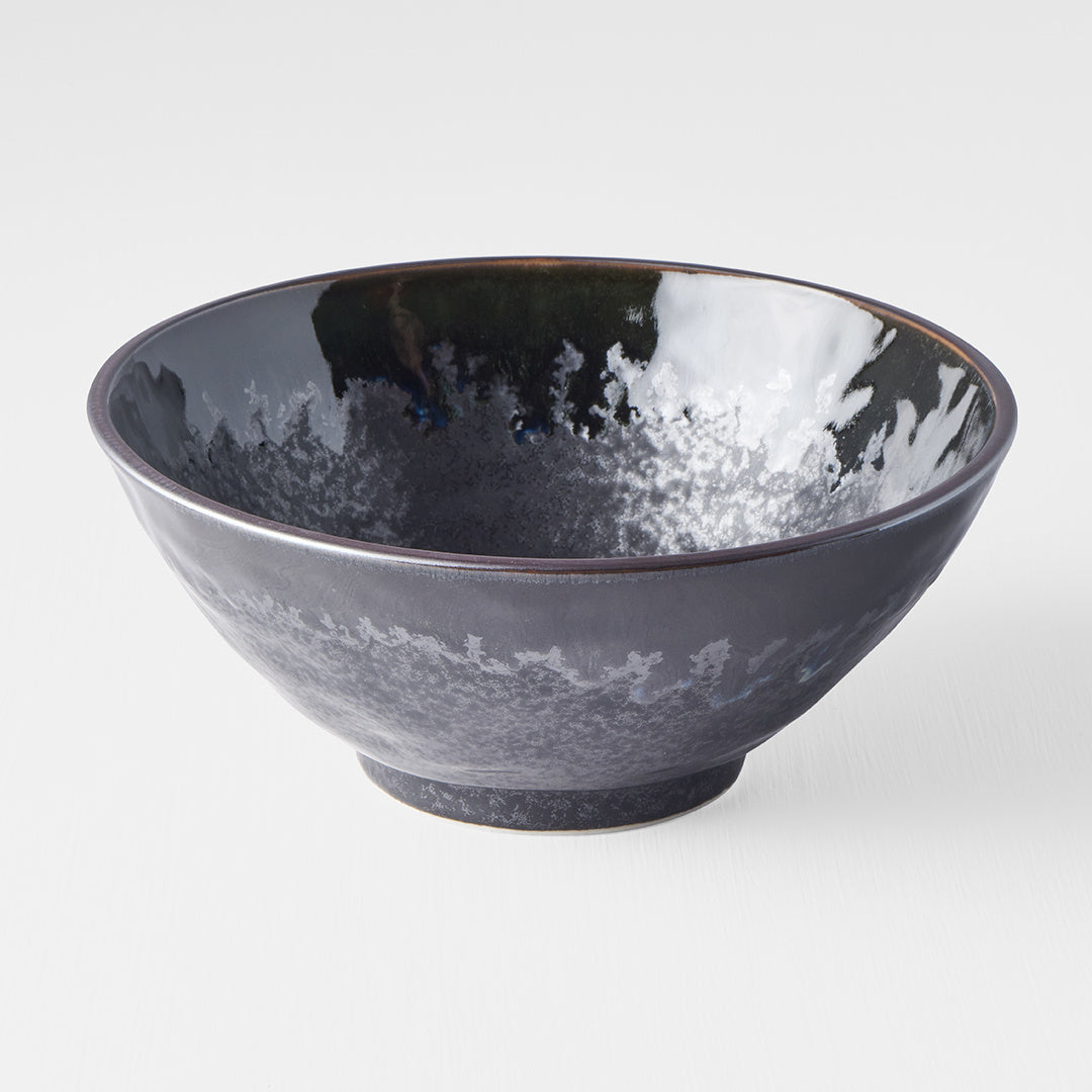 Matt W'Shiny Black Edge udon bowl 20cm