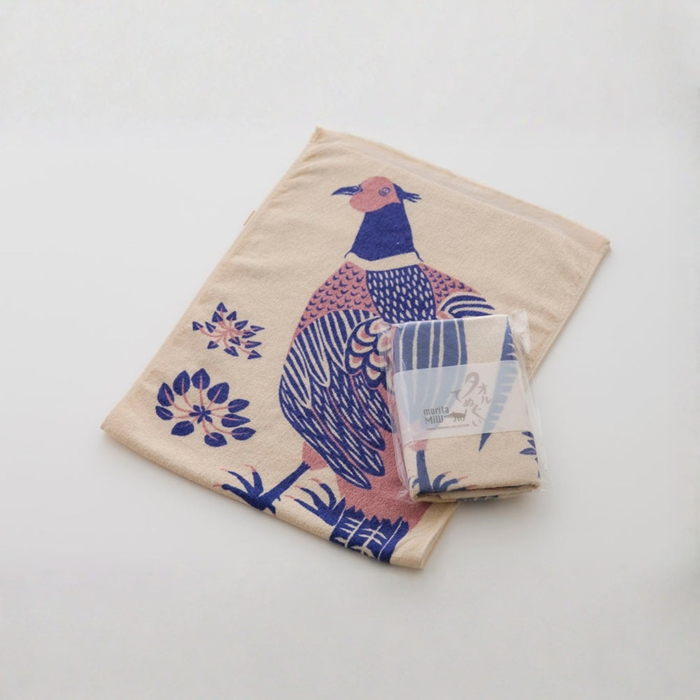 Towel Tenugui: Walking Pheasant Couple 90x34cm