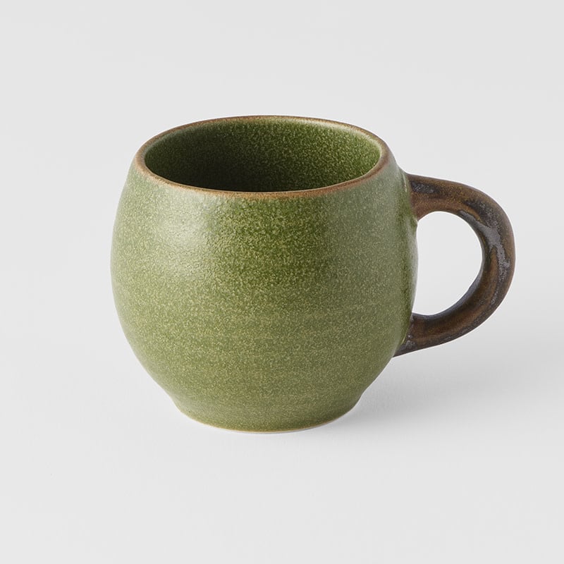 Mug with handle rounded olive 300ml