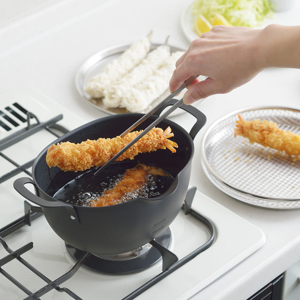 Aikata Cast Iron Tempura Pot / Frying Pan 20cm