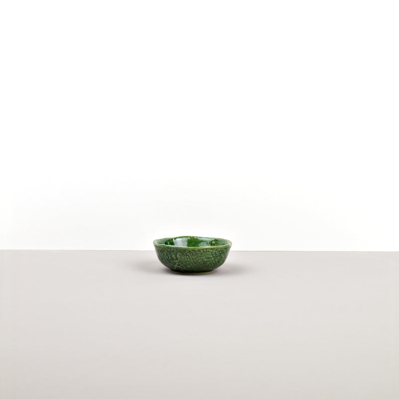 Oribe Green Round Sauce Dish 8cm