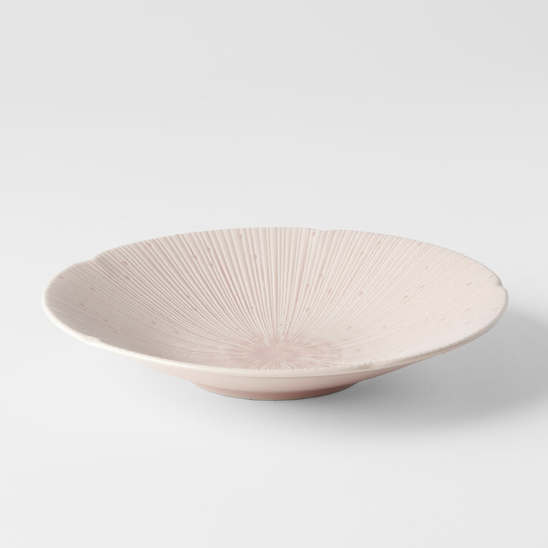 Ice Drift pink shallow bowl 22cm