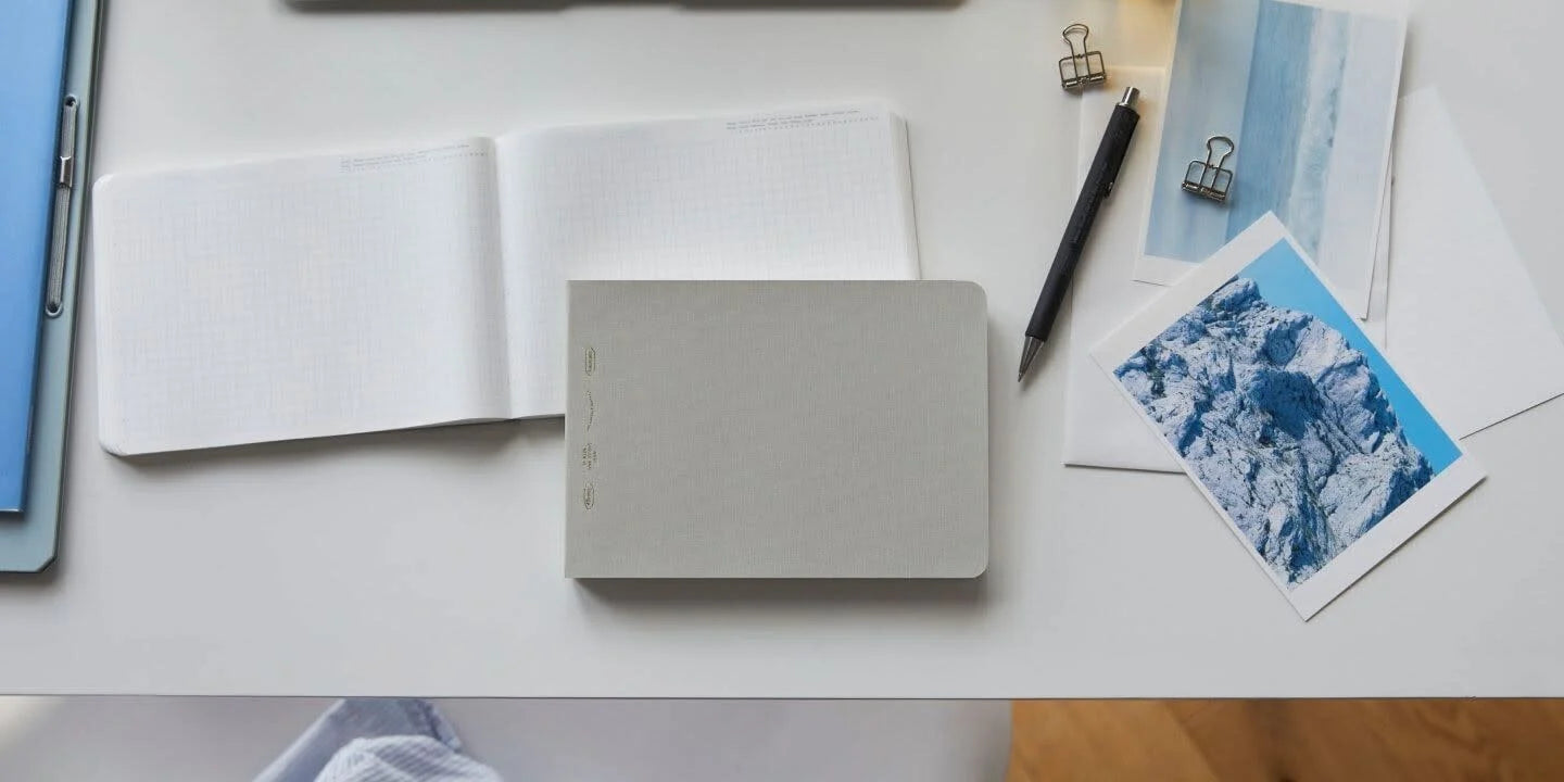 Stalogy 365 Days Notebook Grid B6 Landscape, Fog Grey