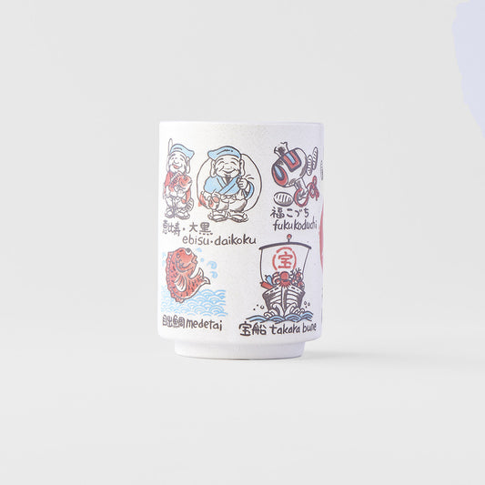 Sushi mug lots of luck Japanese symbols 250ml