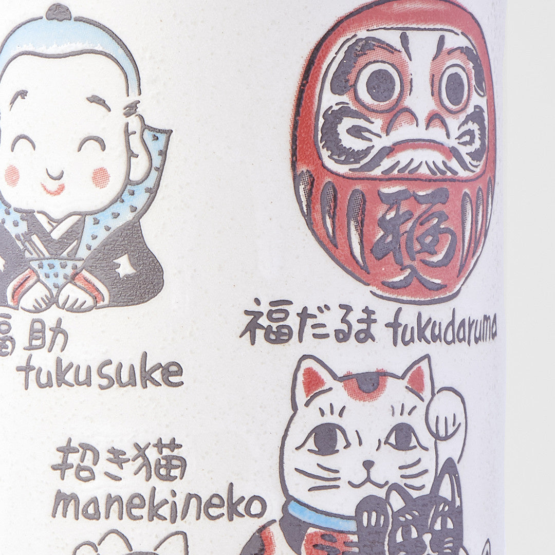 Sushi mug lots of luck Japanese symbols 250ml