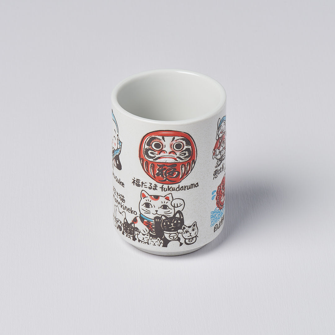 Sushi mug lots of luck Japanese symbols 250ml