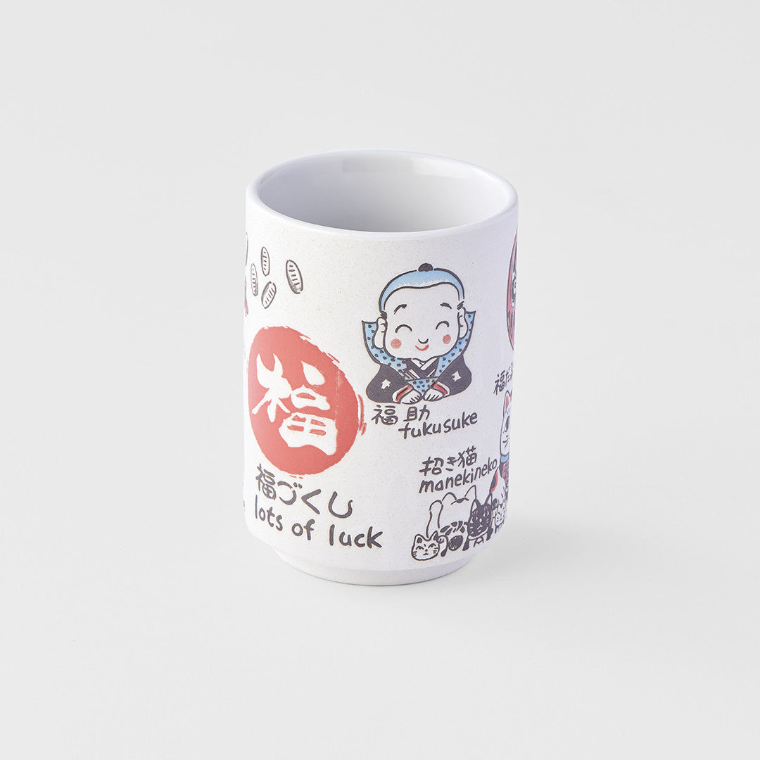 Sushi mug lots of luck Japanese symbols 250ml
