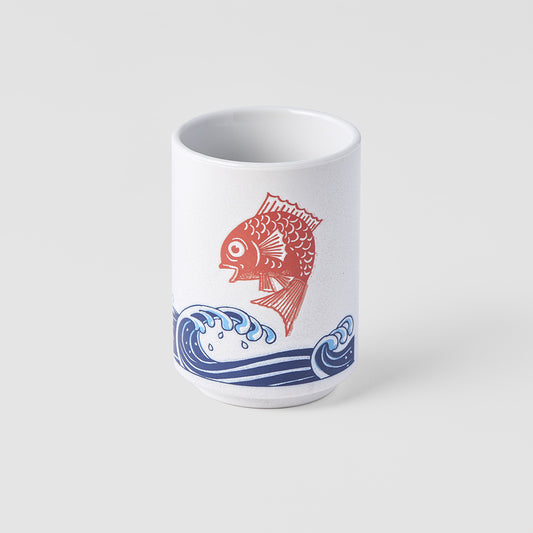 Sushi mug waves and red snapper 10cm