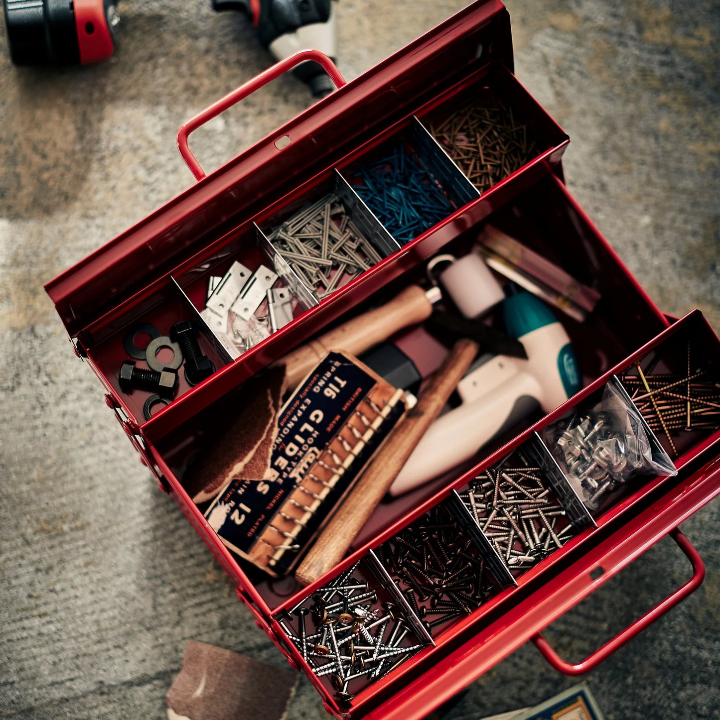 Toyo Steel Cantilever Toolbox ST-350 Red