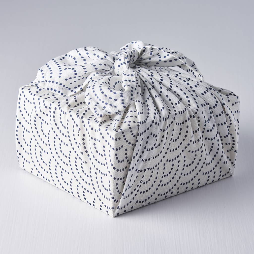 White reusable Furoshiki wrap 55cm