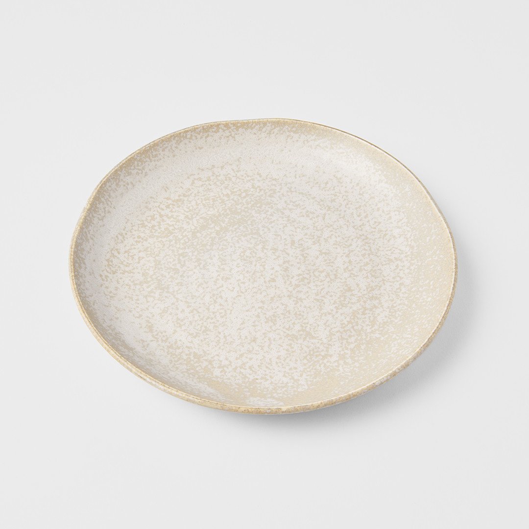 White Fade uneven plate 24cm