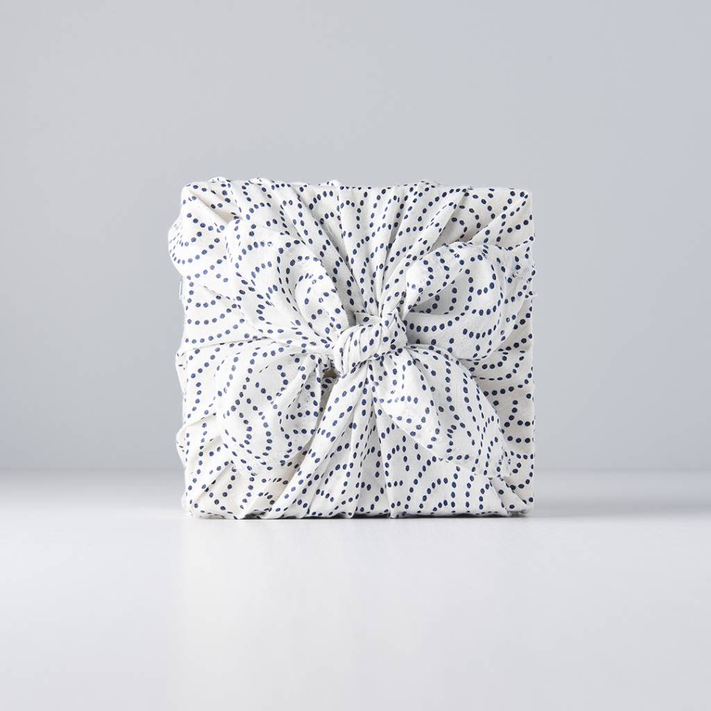 White reusable Furoshiki wrap 55cm